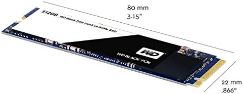 WD Black 512GB ביצועים SSD - 8 GB/S M.2 2280 PCIE NVME כונן מצב מוצק - WDS512G1X0C [גרסה ישנה]